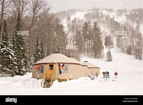 Yurts are used for lodging at Mount Bohemia ski resort in Michigans ...