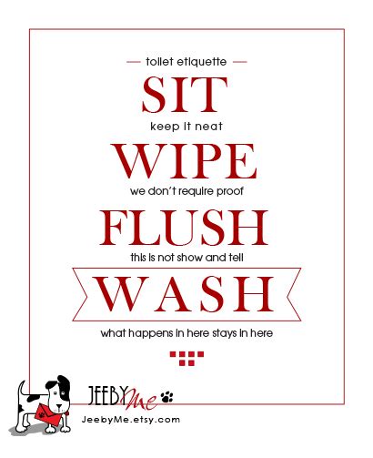 JeebyMe | Bathroom etiquette, Etiquette, Cleaning quotes