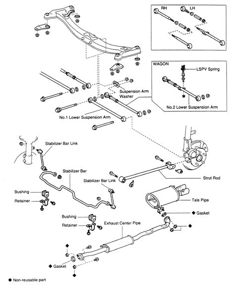 1998 Toyota camry rear suspension diagram