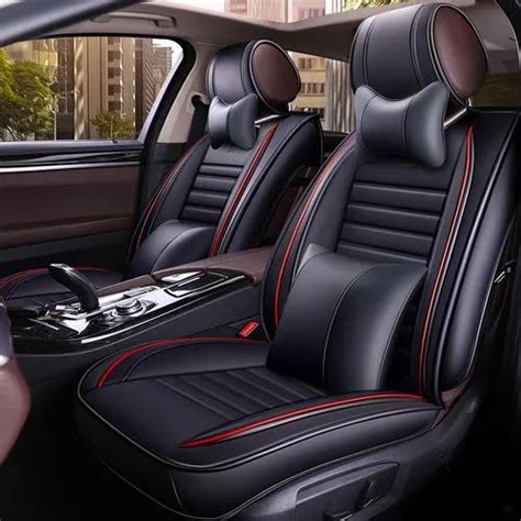 Black and Red Front & Back Leather Car Seat Cover at Rs 3000/set in ...