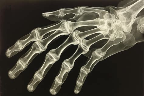 Premium Photo | An xray showing the bones and structure of a human hand ...