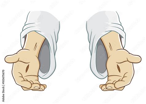 Jesus Christ Hand Reaching Out Stock Vector | Adobe Stock