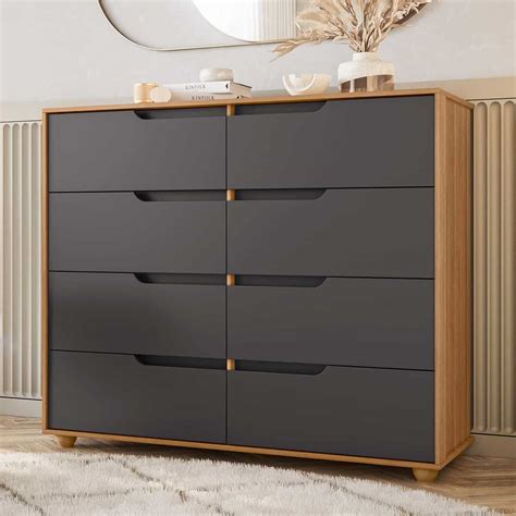 Modern Chest Of Draws Doble - Nature/Titanium | MFA Online