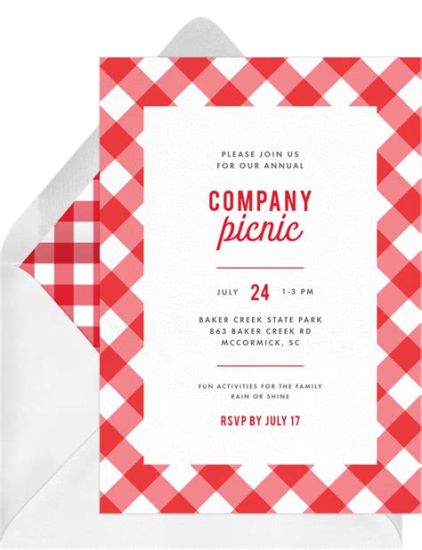 Company Picnic Invitations | Greenvelope.com