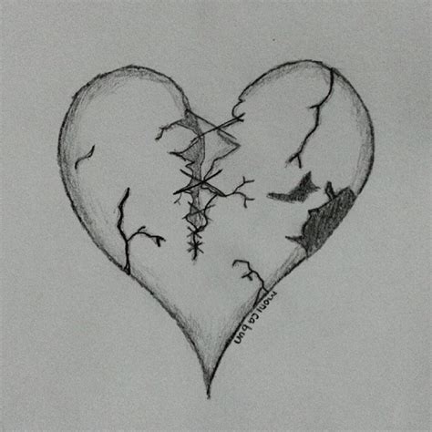 Broken Heart Pencil Drawings