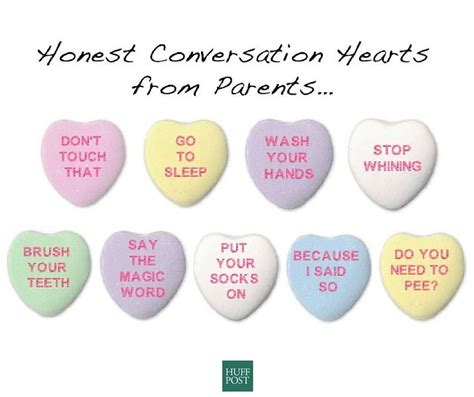 Honest Conversation Hearts from Parents via @huffpo | Converse with ...