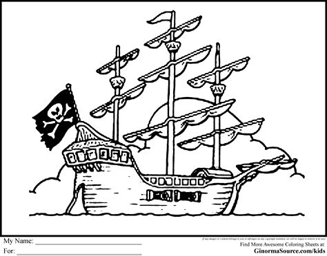 15 Printable Pirate Ships Coloring Pages Ship Coloring Pages Cartoon ...