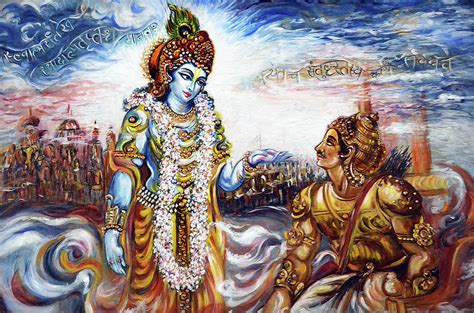 Krishna - Arjuna - Bhagwat Geeta Painting by Harsh Malik - Pixels