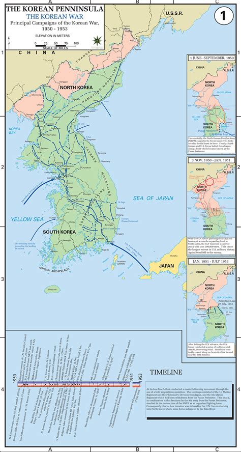 Map of the Korean War 1950-1953