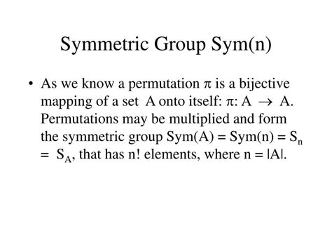 PPT - Symmetric Group Sym(n) PowerPoint Presentation, free download ...