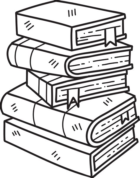 Hand Drawn stack of books illustration 13127345 PNG