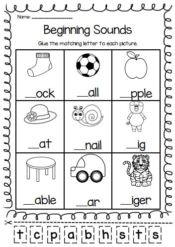 Beginning Phonics Worksheets For Kindergarten - Jean Harrison's ...