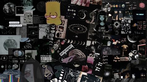 Download Anime Galaxy Black Collage Aesthetic Tumblr Laptop Wallpaper ...