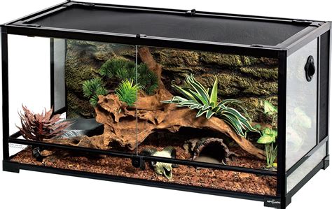 REPTI ZOO Glass Reptile Terrarium 50 Gallon, Front Opening Reptile ...