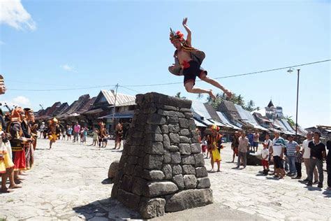 Lompat Batu festival, literally means 'jumping over the stone' of Nias ...