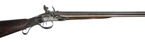 A 20-BORE DOUBLE-BARRELLED FLINTLOCK SPORTING GUN , BY WOGDON & BARTON ...