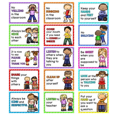 Preschool Classroom Rules Poster