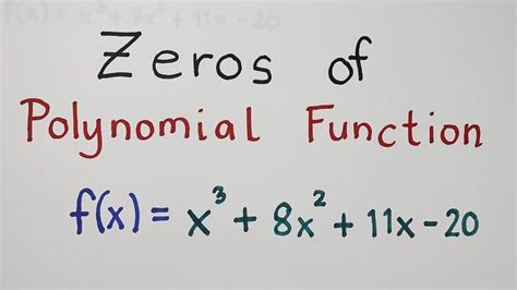 How to Find the Zeros of Polynomial Function? Rational Zero Theorem ...