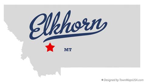 Map of Elkhorn, MT, Montana