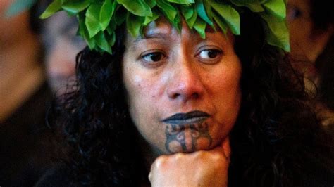 Maori Woman Face Tattoo