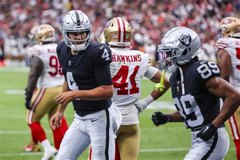 Aidan O'Connell leads Raiders to blowout preseason win over 49ers - Las ...