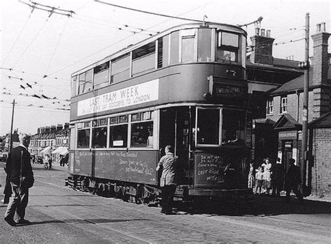 Historic Photos of the Last Trams in London in July 1952 ~ Vintage Everyday