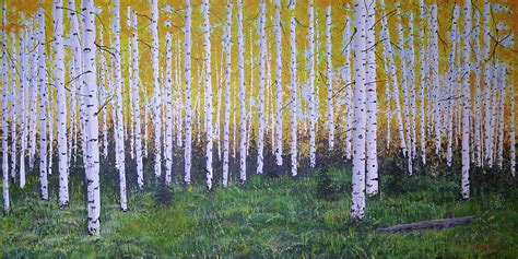 Birch Tree Forest Painting by Ray Reinson - Fine Art America