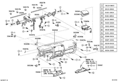 2021 Lexus ES 350 Dashboard Panel. BLACK - 5540160926C0 - Genuine Lexus ...