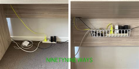 DIY under desk cable management tray for under NZ $10 - Ninetynine Ways