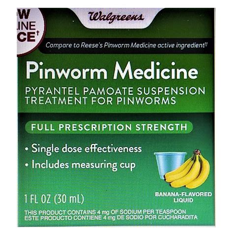 Walgreens Pinworm Medicine Tratamiento Oxiuros 1 Oz