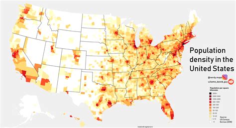 United States Population Heat Map