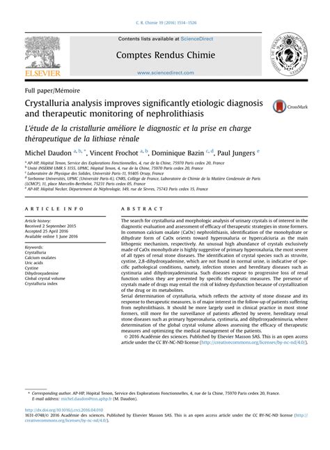 (PDF) Respective influence of calcium and oxalate urine concentration ...