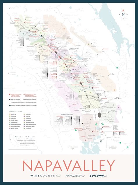 Napa Valley Winery Map | Plan Your Visit To Our Wineries - Printable ...