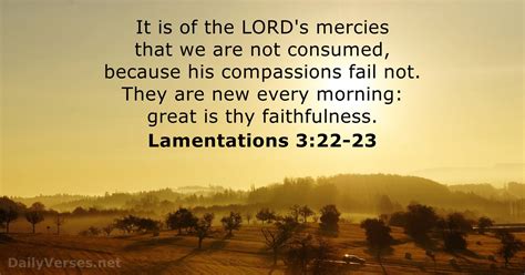 April 22, 2022 - Bible verse of the day (KJV) - Lamentations 3:22-23 ...