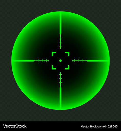 Weapon night sight sniper rifle optical scope Vector Image