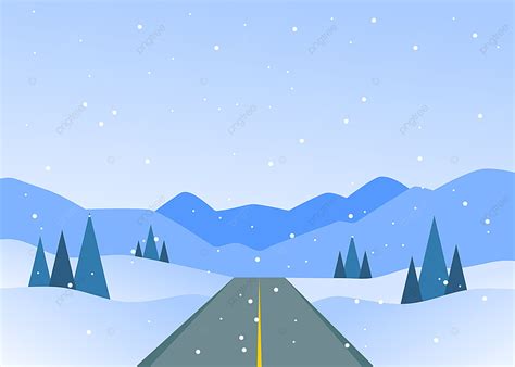 Winter Snowy Mountains Landscape With Road Background, Winter ...