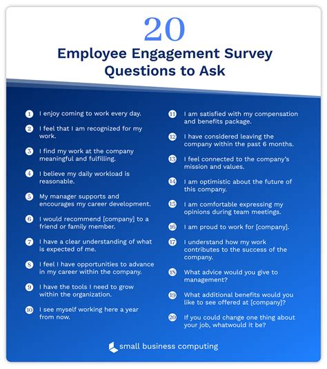 20 Employee Engagement Survey Questions You Need to Ask | SBC