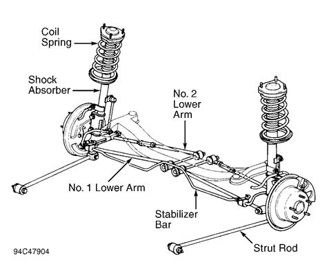 1998 Toyota camry rear suspension diagram