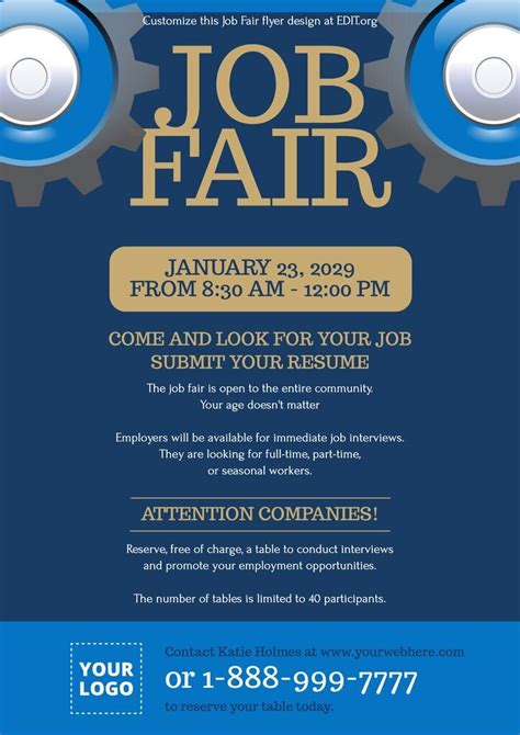 Create a Job Fair Flyer with Editable Templates