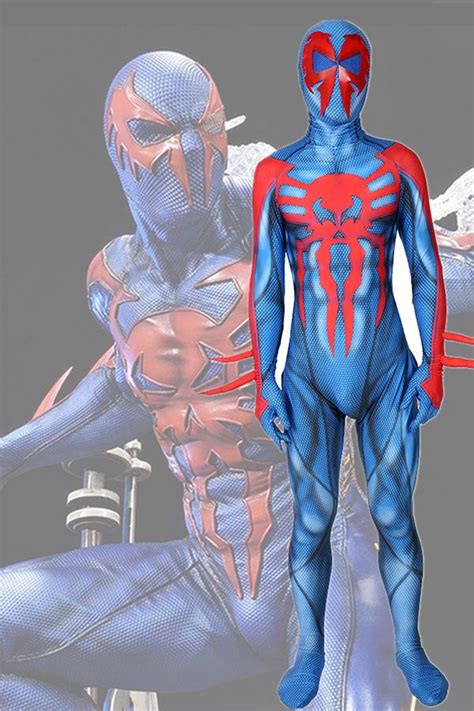 Spider-Man 2099 Miguel O'Hara Cosplay Costume Into the Spider-Verse ...