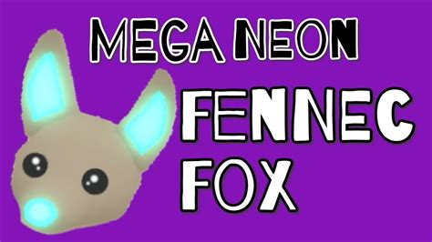 Mega Neon Fennec Fox | Adopt Me - YouTube