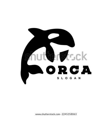 Jumping Orca Whale Black White Logo Stock Vector (Royalty Free ...