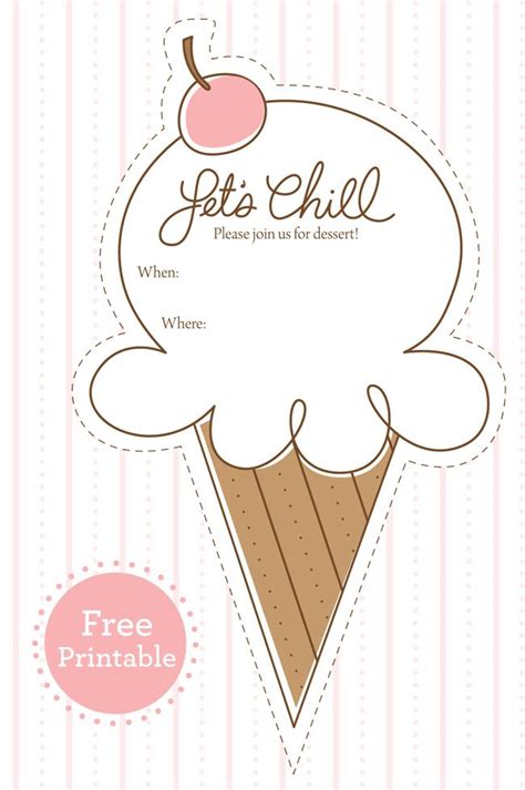 Ice Cream Social Invitations