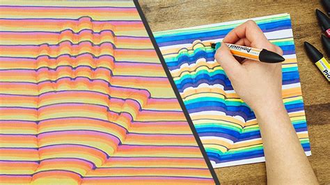 3D Hand Drawing Step by Step How-To // Trick Art Optical Illusion - YouTube