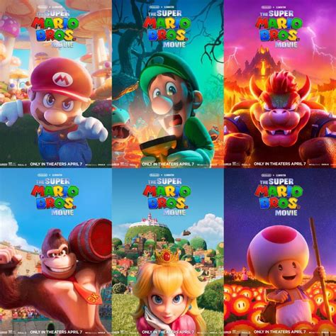 6 nuevos y espectaculares posters de personajes de Super Mario Bros ...