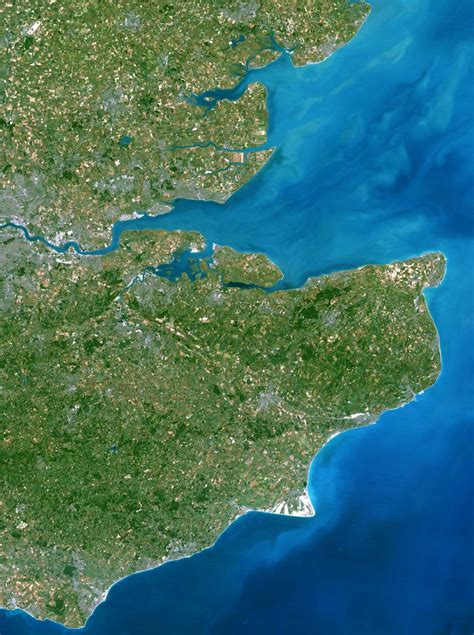 Kent & Thames Estuary Map or Map of Kent Thames Estuary