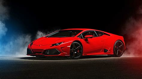 HD wallpaper: lamborghini, huracan, red, racer, cars, custom, black ...