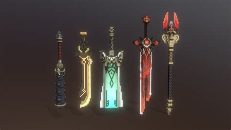 Genshin Weapons Vol.1 - 3D model by IBARYSTA [a8663a6] - Sketchfab