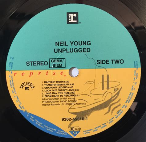 Lot 179 - NEIL YOUNG - UNPLUGGED LP (ORIGINAL EU 1993