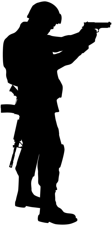 Silhouette clipart soldier, Silhouette soldier Transparent FREE for ...